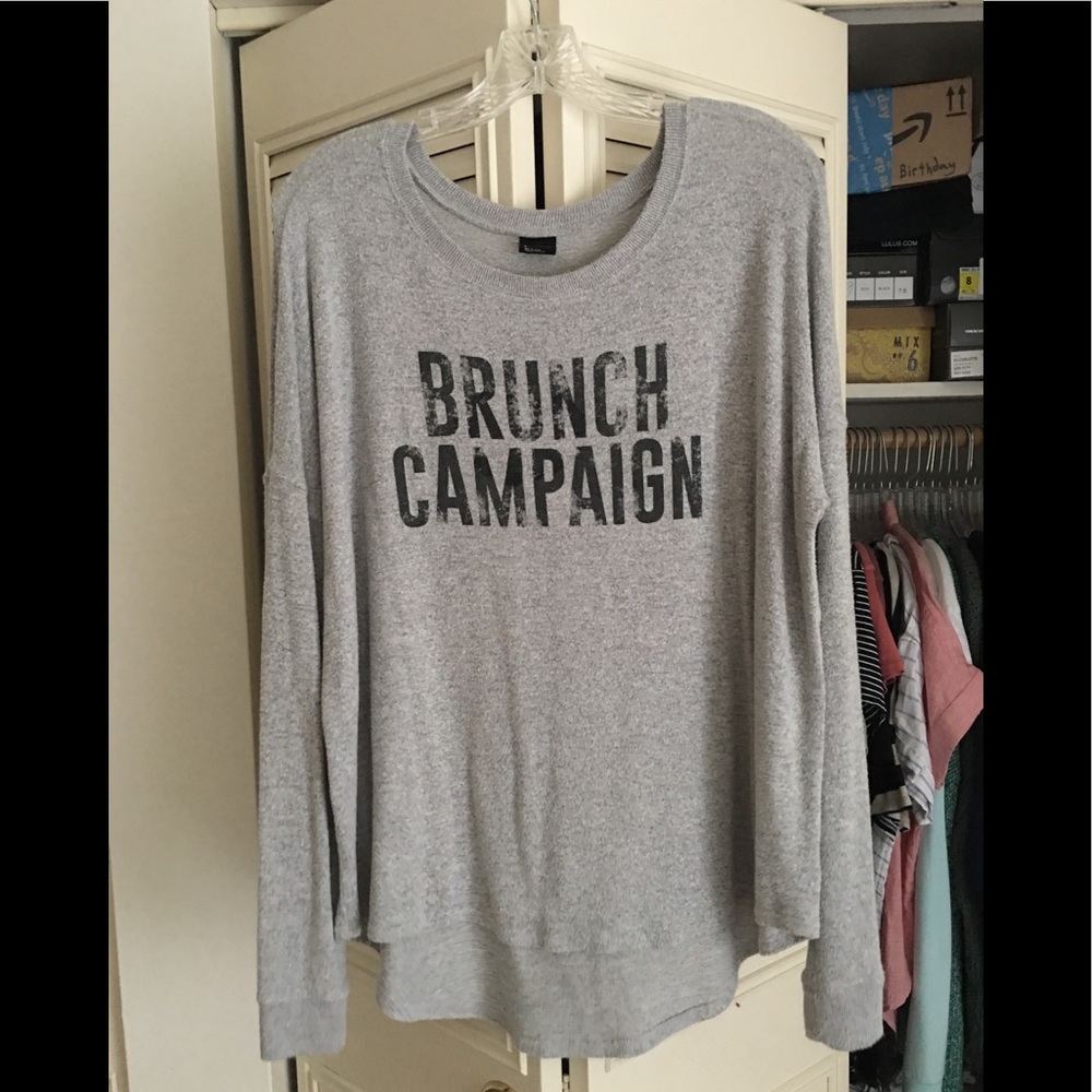 “Brunch campaign” sweater.